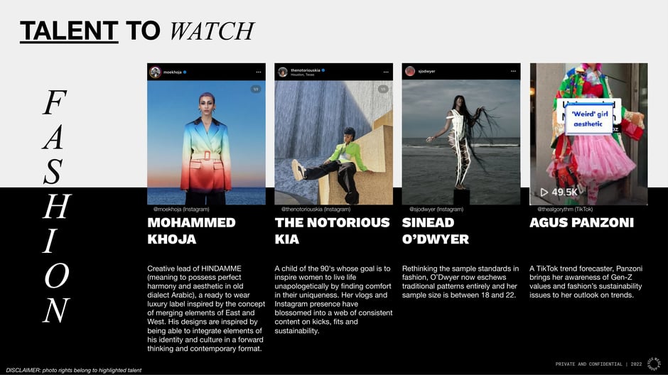 Four emerging creators:Mohammed Khoja, The Notorious Kia, Sinead O'Dwyer