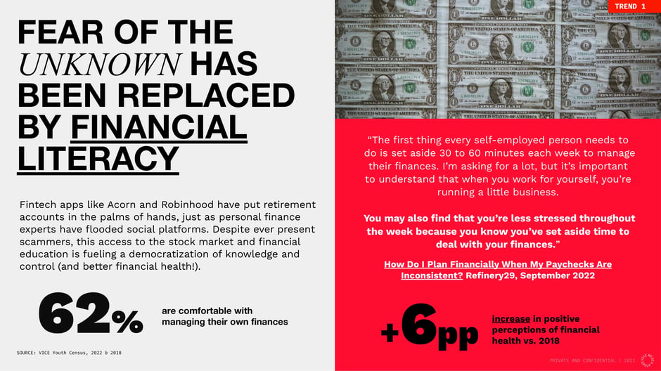Fear of the unknown replaced by financial literacy