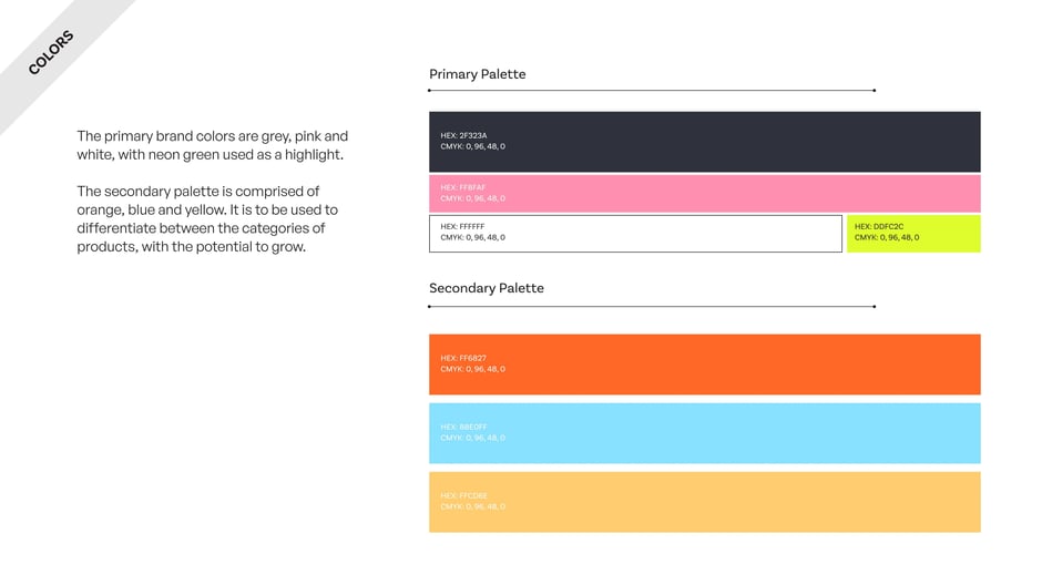 Primary and Secondary Color Scheme