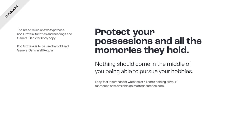 Matter Brand Typeface Selection