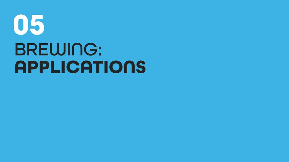 Section opener for brewing-related applications, linking brewing icons and sticker