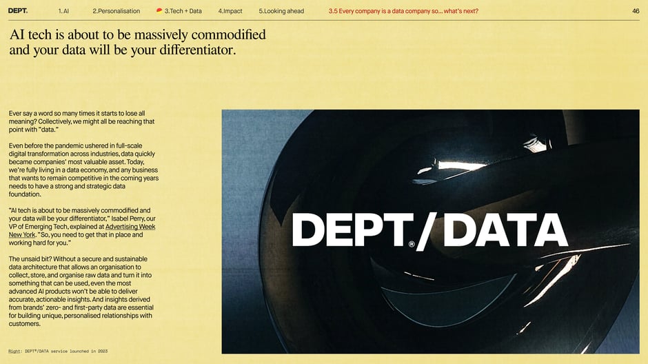 AI will be commodified; data becomes the differentiator