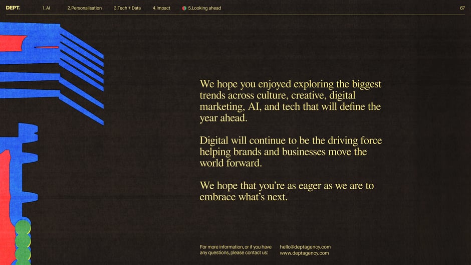 DEPT. Closing remarks and contact