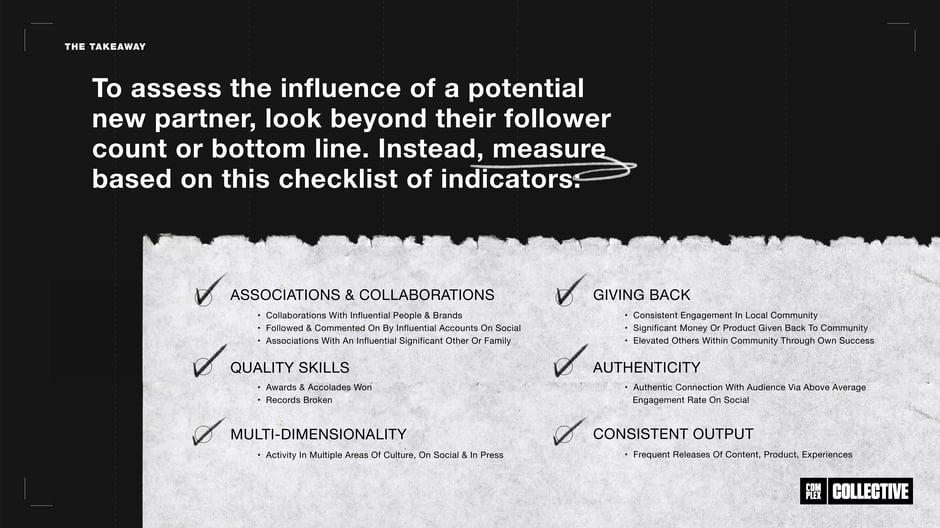 Checklist for Assessing Influence