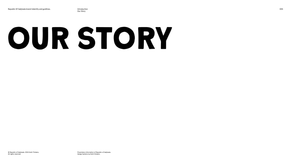 Section header introducing Sabjiwala's origin story and the narrative