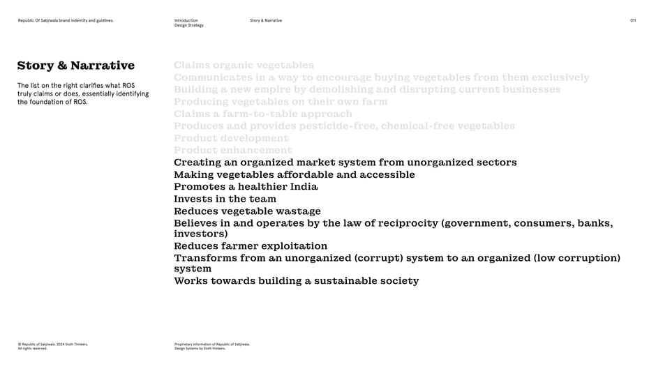 Foundational claims: organized market and affordable vegetables