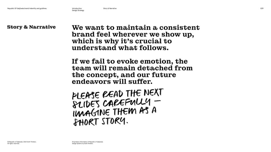 Read the next slides as a short story