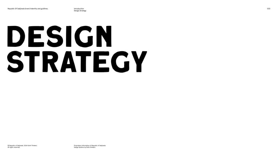 Section header introducing the design strategy that will define