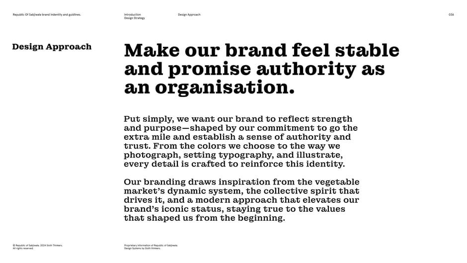 Make our brand feel stable and promise authority as an organisation