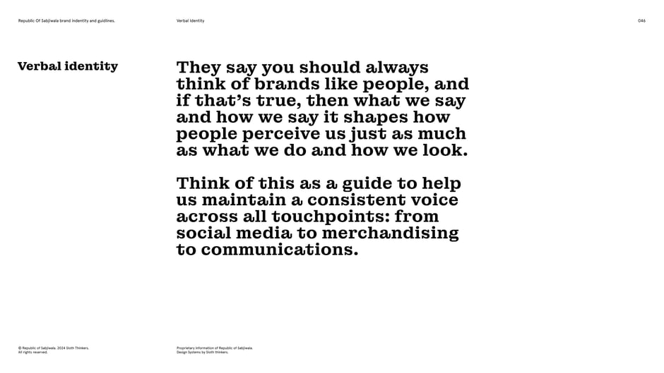 Explains that what the brand says and how it says