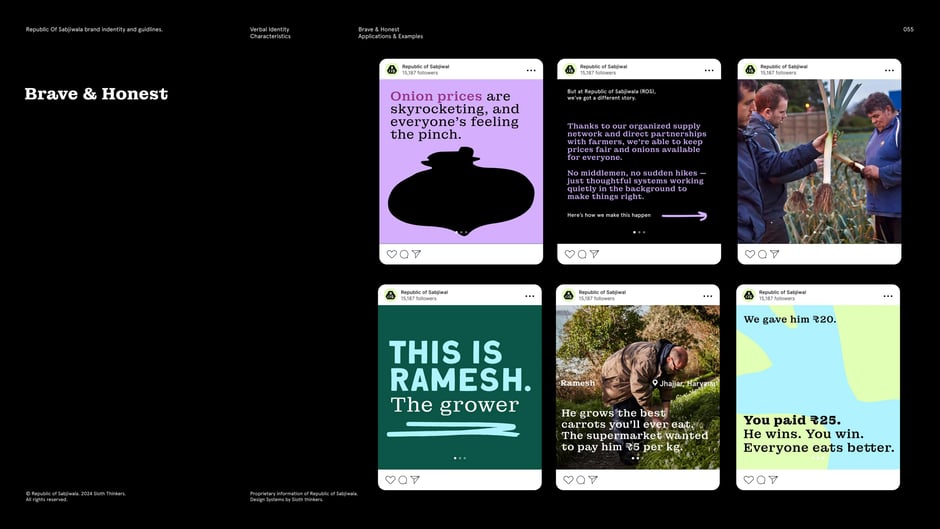Brave & Honest : social examples