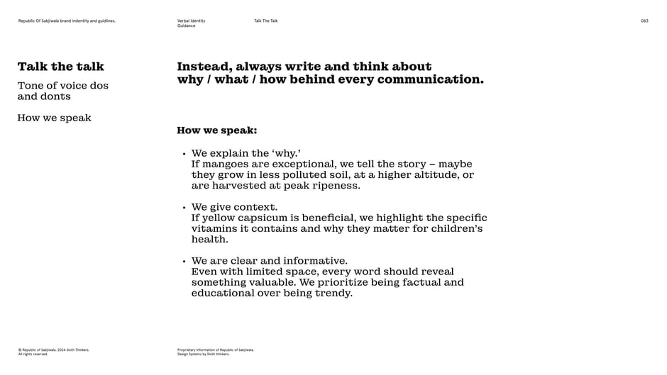 Always write and think about why / what /