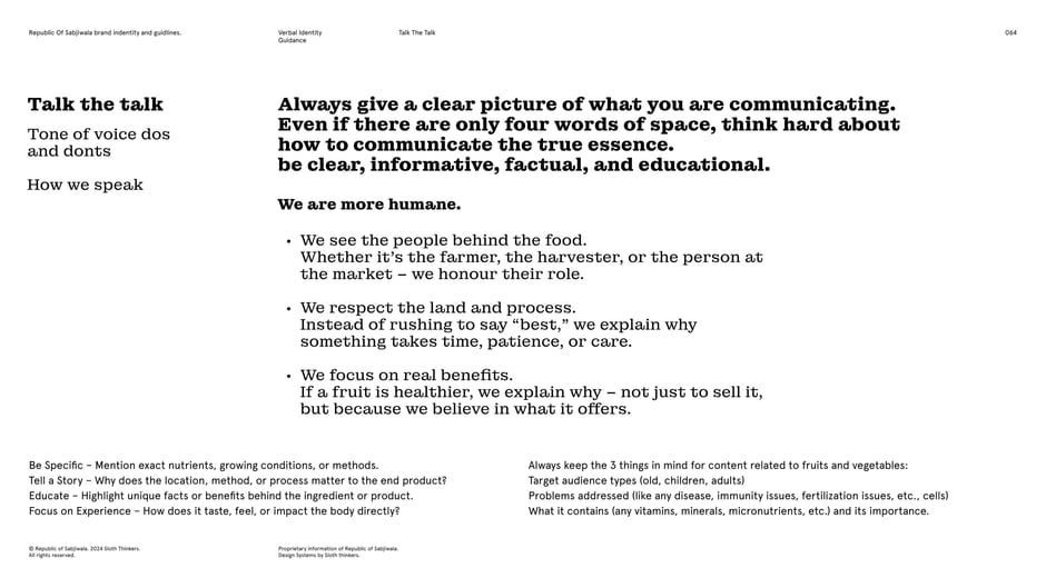 Give a clear picture : be humane