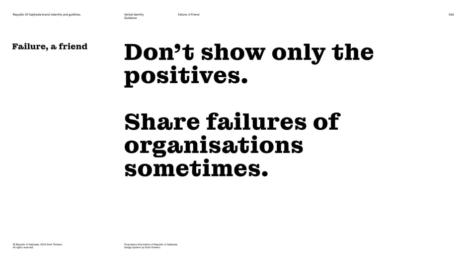 Don't show only the positives