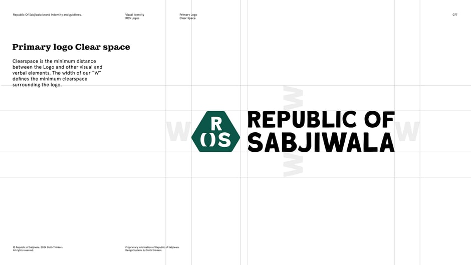 Primary logo clearspace rules
