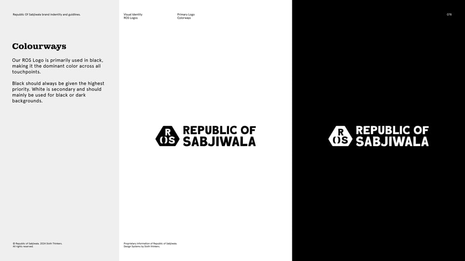 Logo colour priority : black then white