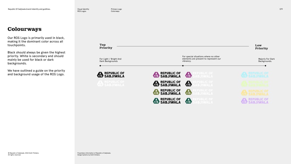 Colour priority scale and acceptable variants