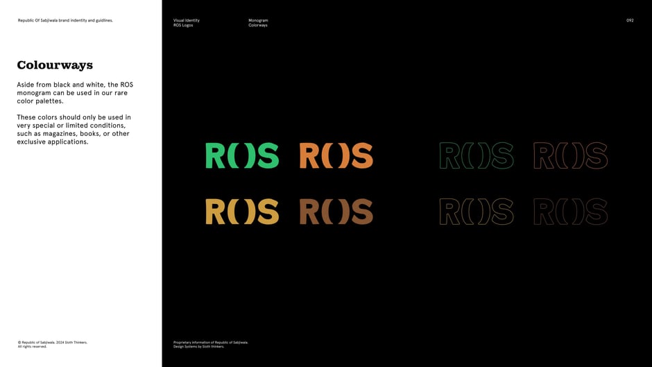 Rare colour palettes for limited use
