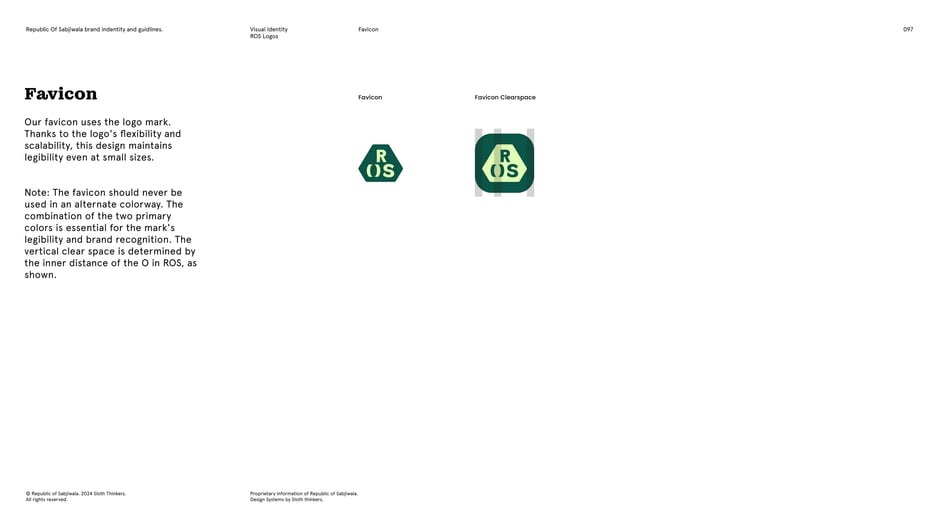 Favicon : logo mark and clearspace rules