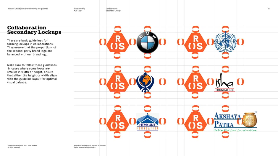 Secondary lockups with spacing grid