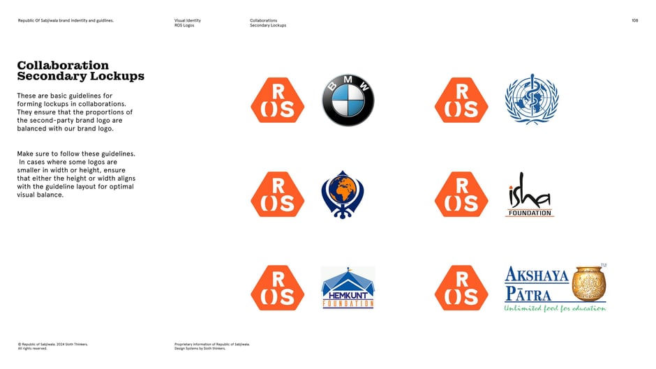 Secondary lockups : aligned partner icons