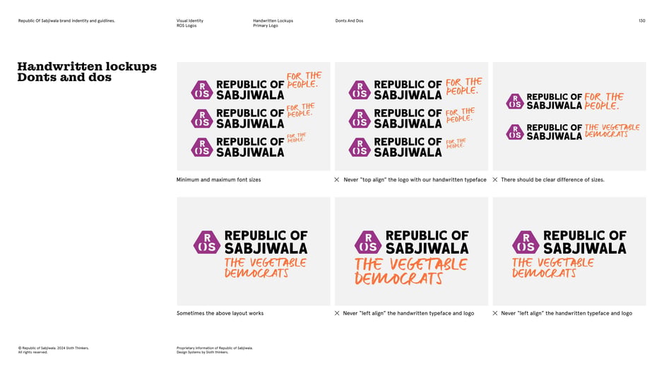 Handwritten lockups: do's and don'ts for logo pairing