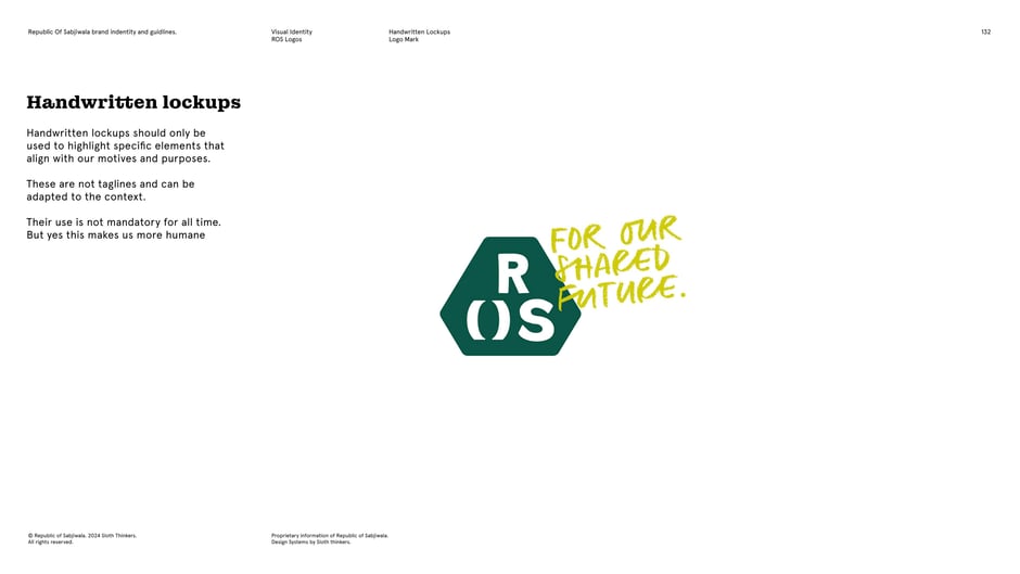 Handwritten lockups : 'For our shared future'