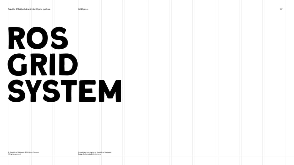 Title page introducing the modular grid that governs column structure
