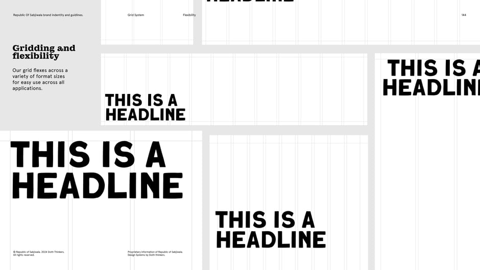 Headline scale and alignment