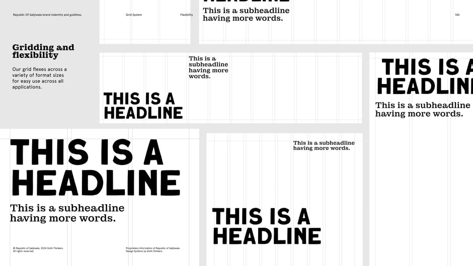 Headline with subhead variants