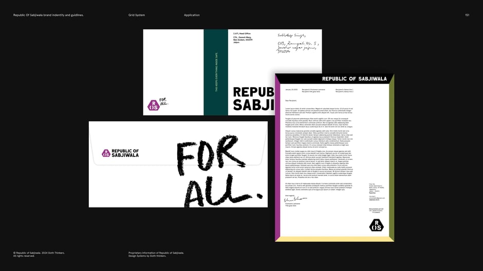 Stationery application: envelope and letterhead