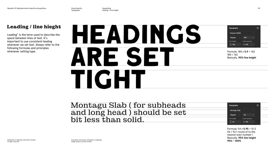 Leading / line-height for headlines : set tight