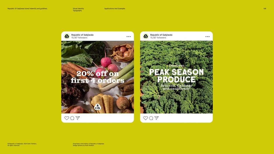 Social post examples : promotional produce creative