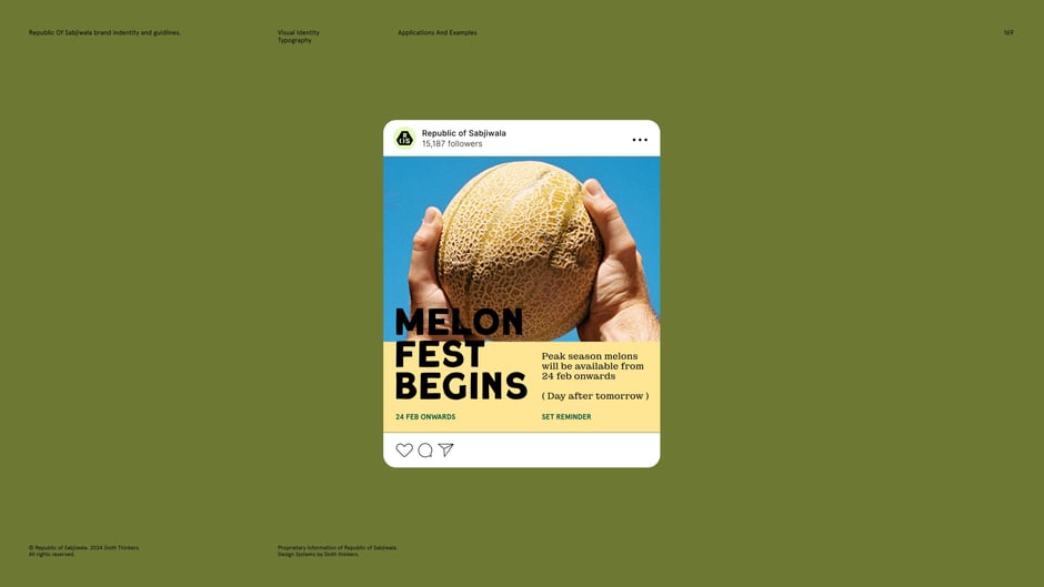 Single-post example : 'Melon Fest' announcement