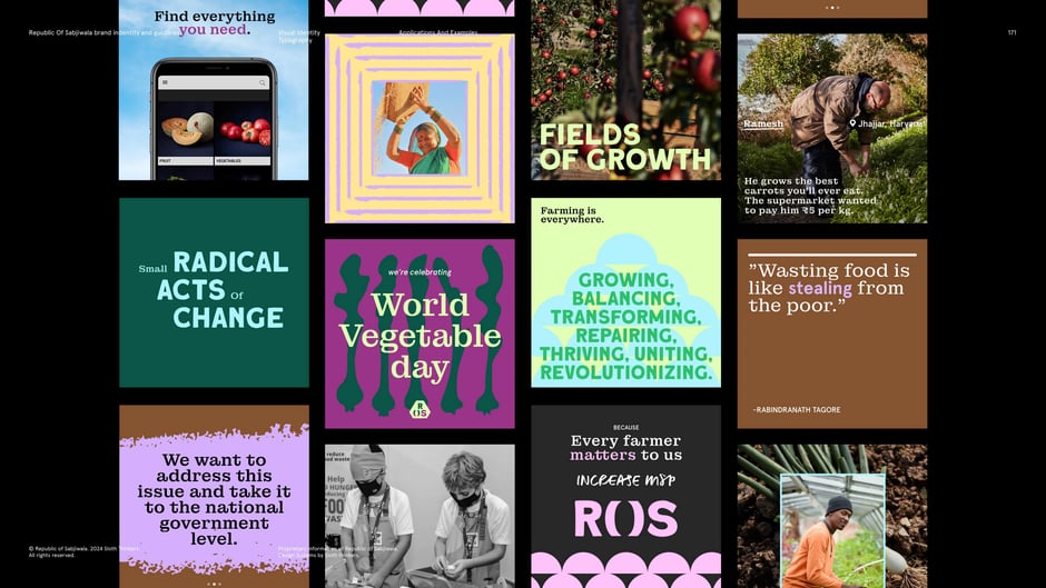 Social campaign tiles and messaging examples
