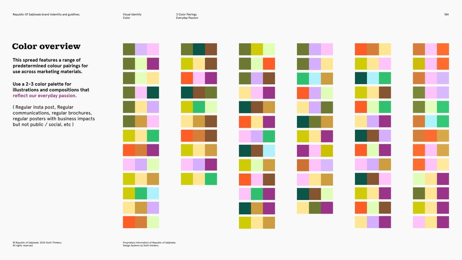 Three-color pairings for everyday passion