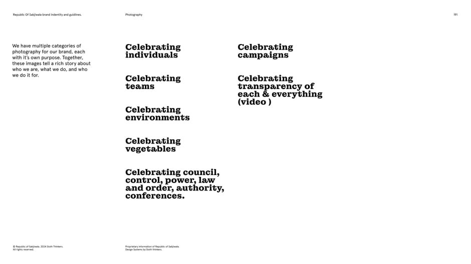 Photography categories and purposes