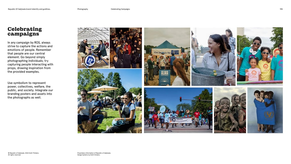 Campaign photography should capture people interacting, emotions, and on-the-ground action