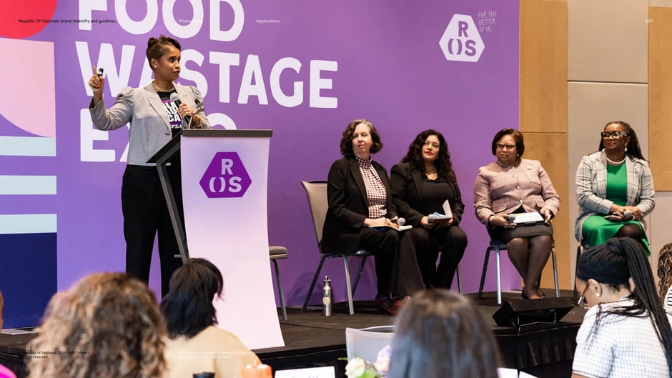 Example application of brand photography at events and panels: staged