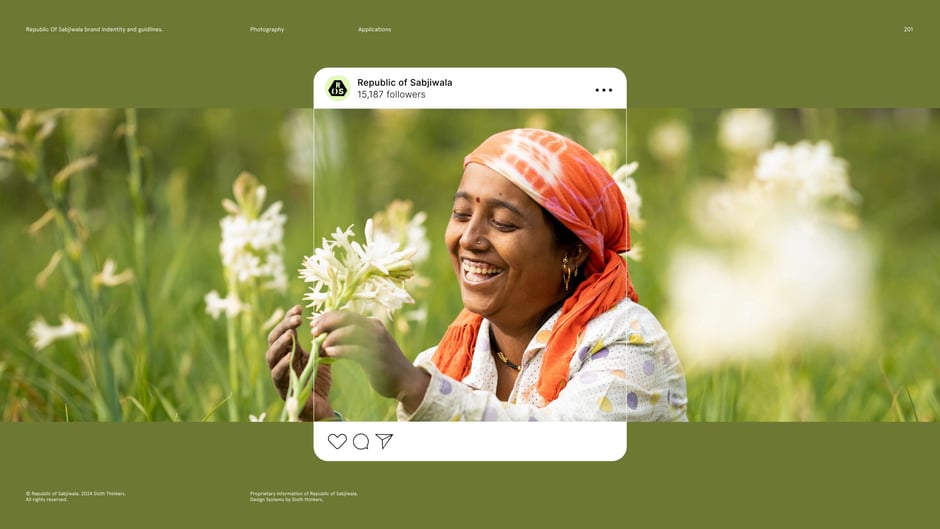 Social post mockup featuring a farmer portrait