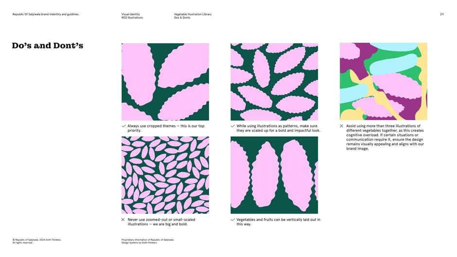 Vegetable illustration library : do's and don'ts