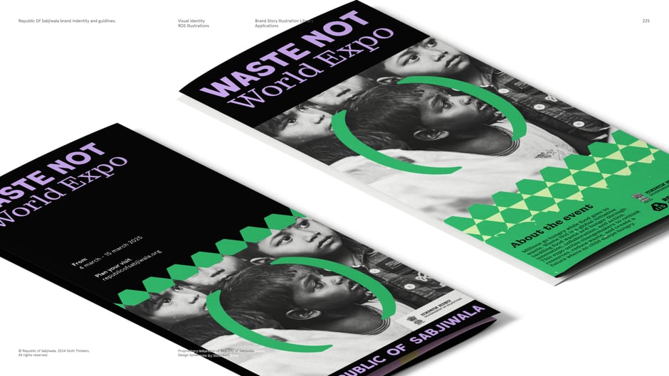 Waste Not : event brochure mockups