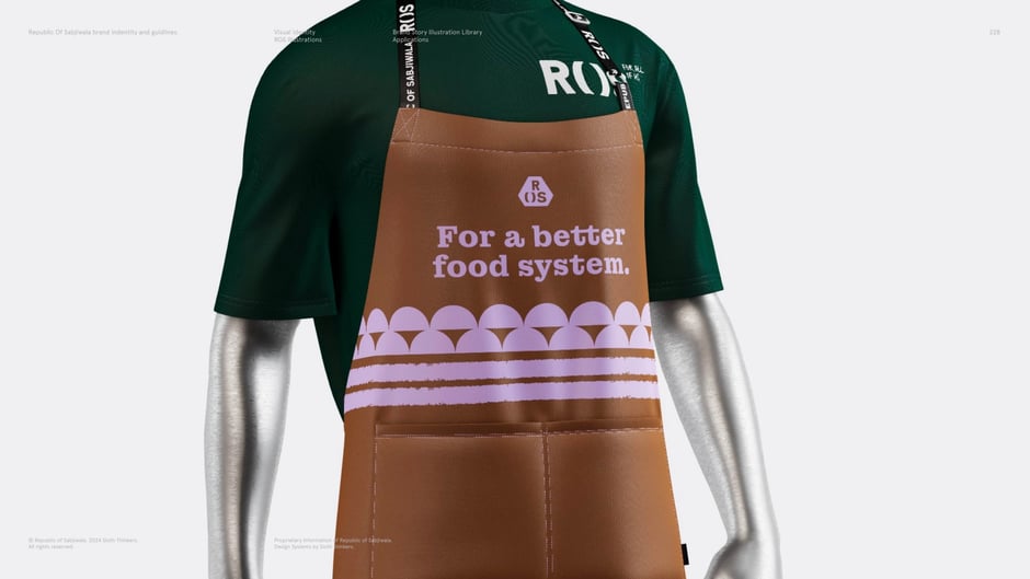 Branded apron : staff uniform application