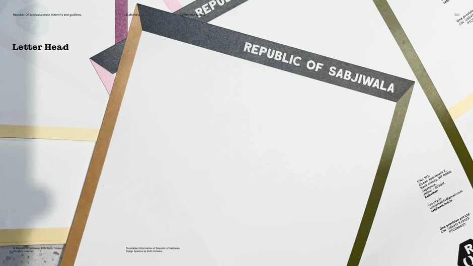 Photographic examples of printed letterheads