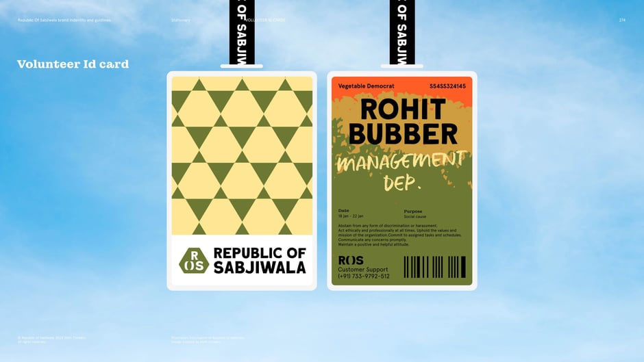 Volunteer ID card : alternate colorway