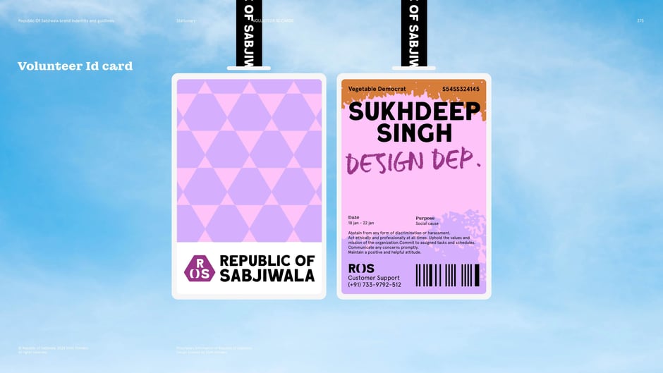 Volunteer ID card : pastel variant
