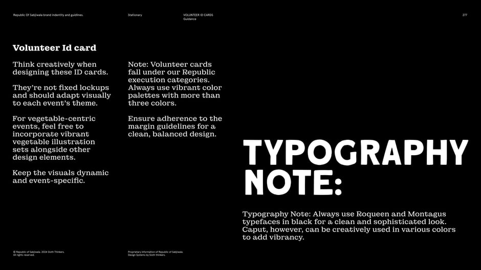 note for volunteer ID cards