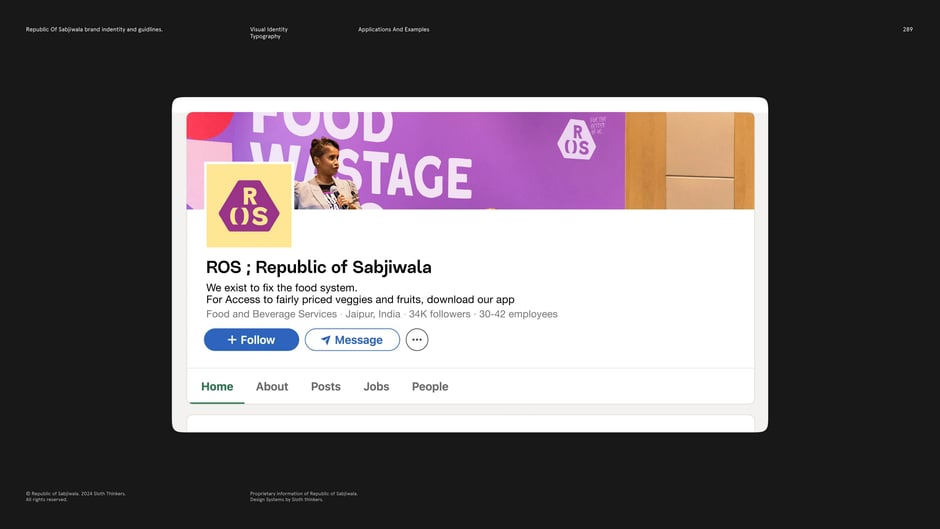Introduces the social media section and examples that demonstrate
