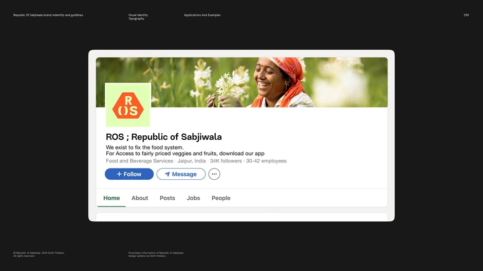 LinkedIn company profile mockup
