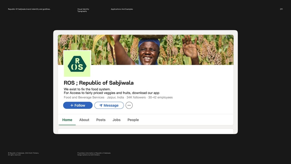 LinkedIn header variations and color treatments